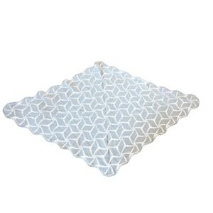 Vintage handmade crochet diamond shaped doily‎